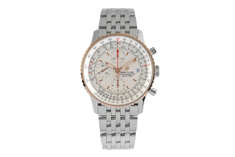 Breitling Navitimer chronograph steel / gold automatic men's watch U13324 LP: 8150EUR [2504541]