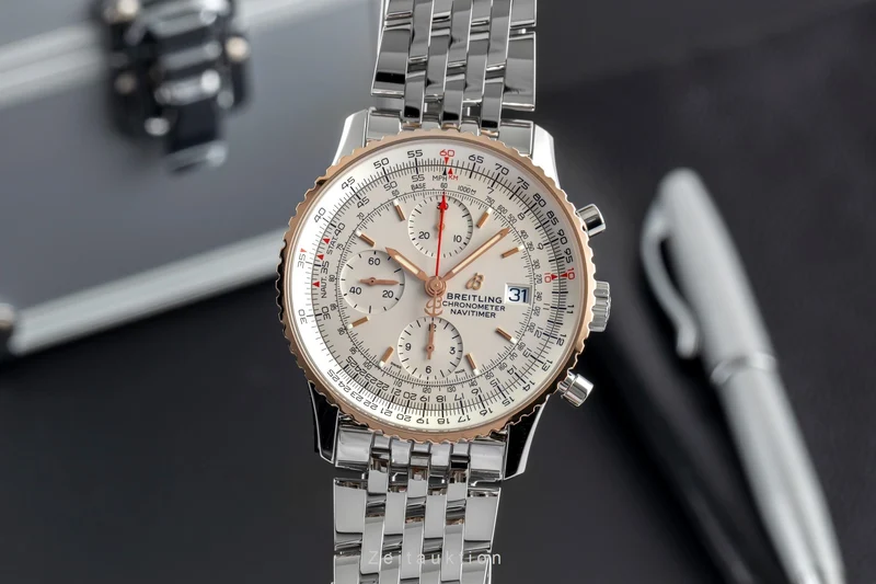 Breitling Navitimer chronograph steel / gold automatic men's watch U13324 LP: 8150EUR [2504541]