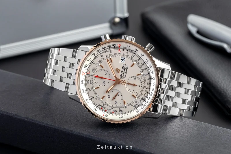 Breitling Navitimer chronograph steel / gold automatic men's watch U13324 LP: 8150EUR [2504541]