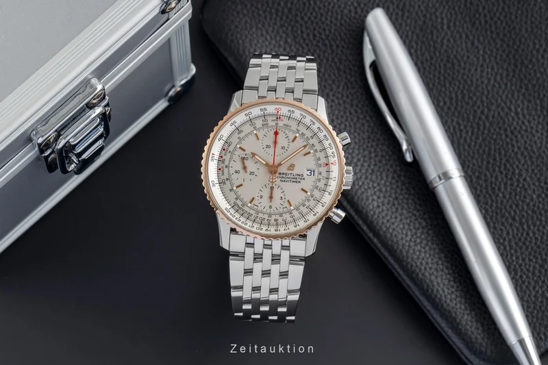 Breitling Navitimer chronograph steel / gold automatic men's watch U13324 LP: 8150EUR [2504541]