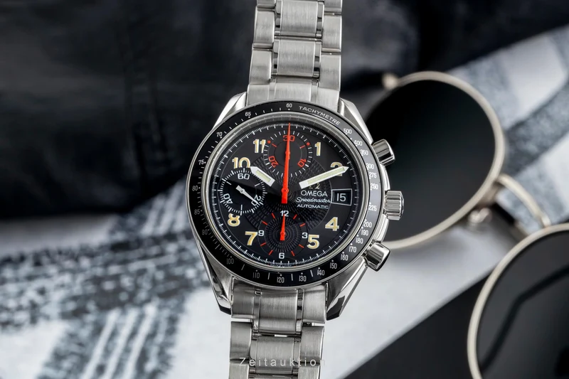 Omega Speedmaster Date chronograph steel automatic men's watch 3813.53.00 LP: 6100EUR [2503661]