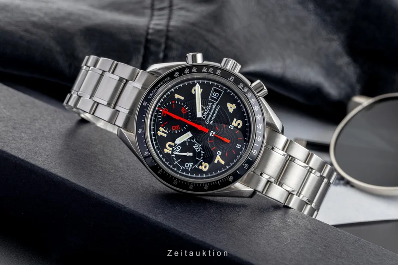 Omega Speedmaster Date chronograph steel automatic men's watch 3813.53.00 LP: 6100EUR [2503661]