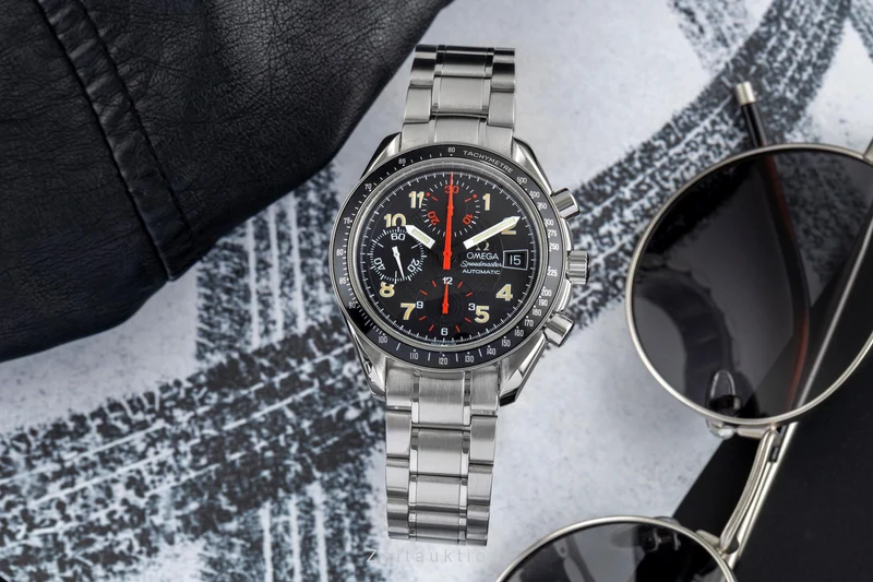 Omega Speedmaster Date chronograph steel automatic men's watch 3813.53.00 LP: 6100EUR [2503661]