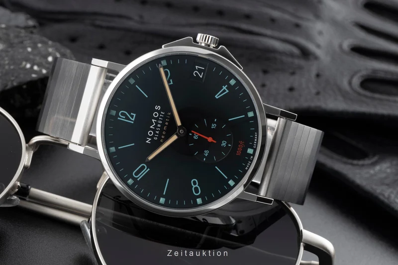 Nomos Tangente Sport steel automatic men's watch 581 LP: 4380EUR [2504347]