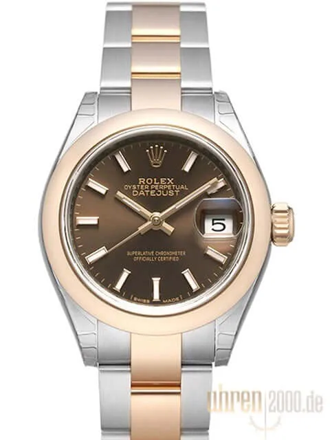 Rolex Datejust 28 Stahl Everose‑Gold 279161 Choco