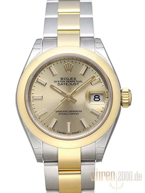 Rolex Datejust 28 Stahl Gold 279163 Champagner Index