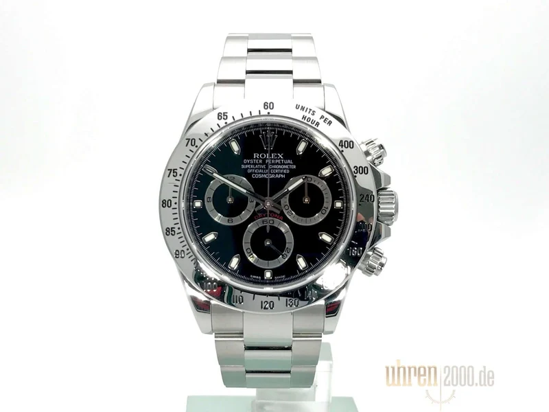 Rolex Daytona Edelstahl 116520 Schwarz gebraucht aus 2010 LC100