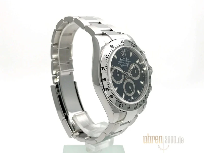 Rolex Daytona Edelstahl 116520 Schwarz gebraucht aus 2010 LC100
