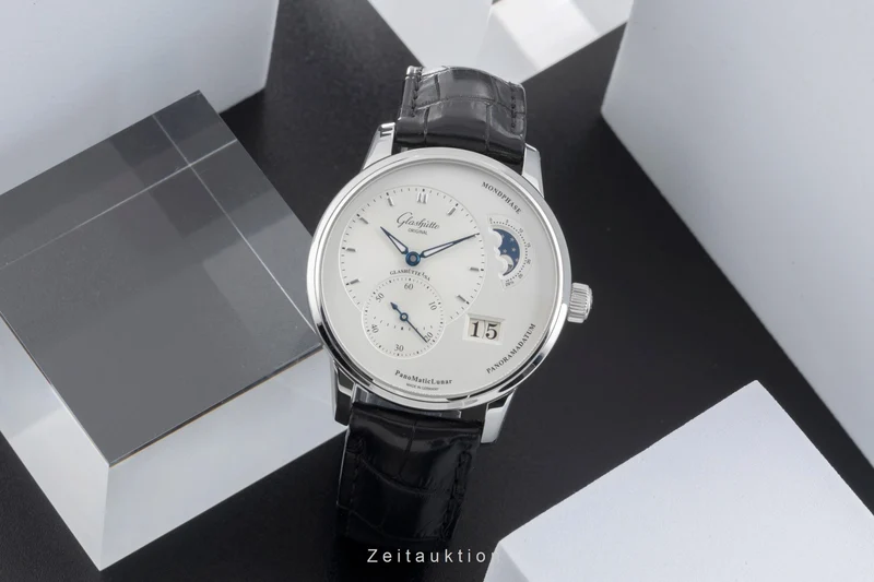 Glashütte PanoMaticLunar steel automatic men's watch 1-90-02-42-32-05 LP: 11800EUR [2504772]