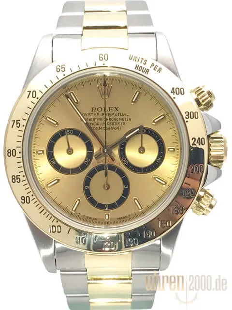 Rolex Daytona 40 Edelstahl Gelbgold 16523 Champagner aus 1994