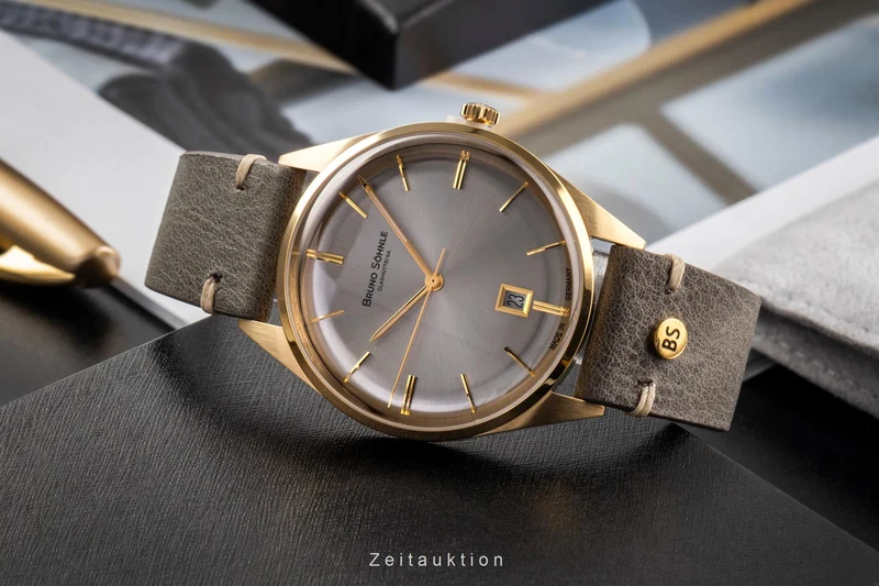 Bruno Söhnle Glashütte Merano gilt / steel quartz men's watch 17-33232-241 [2504854]