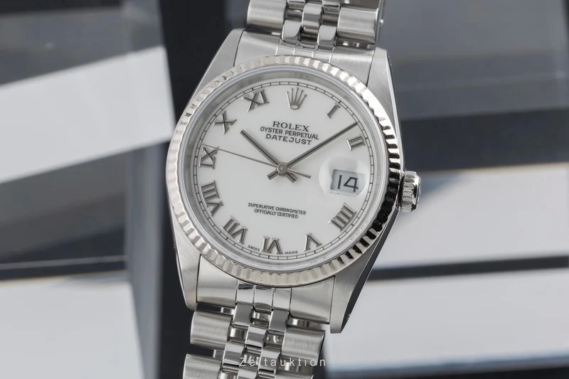 Rolex Datejust steel / white gold automatic men's watch 16234 [2502178]