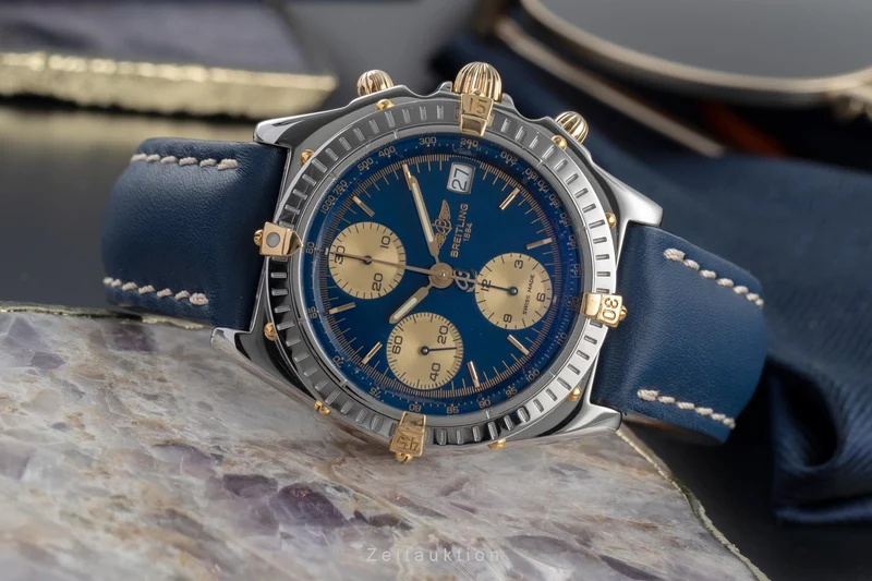 Breitling Chronomat chronograph gilt / steel automatic men's watch B13050 [2503857]