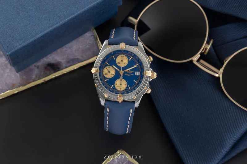 Breitling Chronomat chronograph gilt / steel automatic men's watch B13050 [2503857]