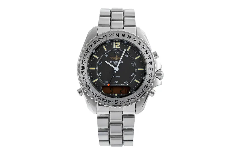 Breitling Pluton chronograph steel quartz men's watch A51038 [2502555]