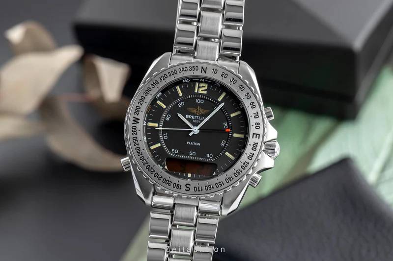 Breitling Pluton chronograph steel quartz men's watch A51038 [2502555]
