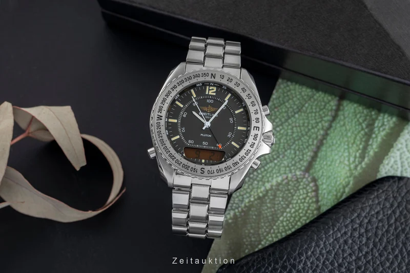 Breitling Pluton chronograph steel quartz men's watch A51038 [2502555]