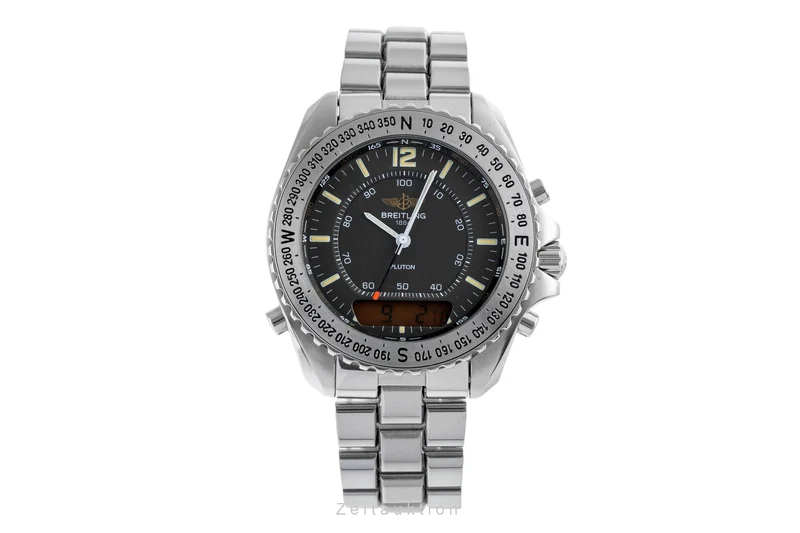 Breitling Pluton chronograph steel quartz men's watch A51038 [2502555]