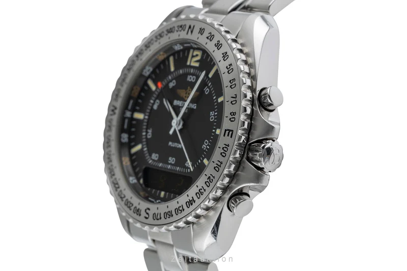 Breitling Pluton chronograph steel quartz men's watch A51038 [2502555]