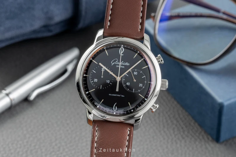 Glashütte Senator Sixties chronograph steel automatic men's watch 1-39-34-02-22-04 [2504844]