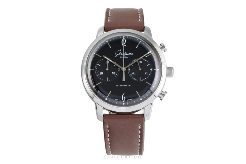 Glashütte Senator Sixties chronograph steel automatic men's watch 1-39-34-02-22-04 [2504844]