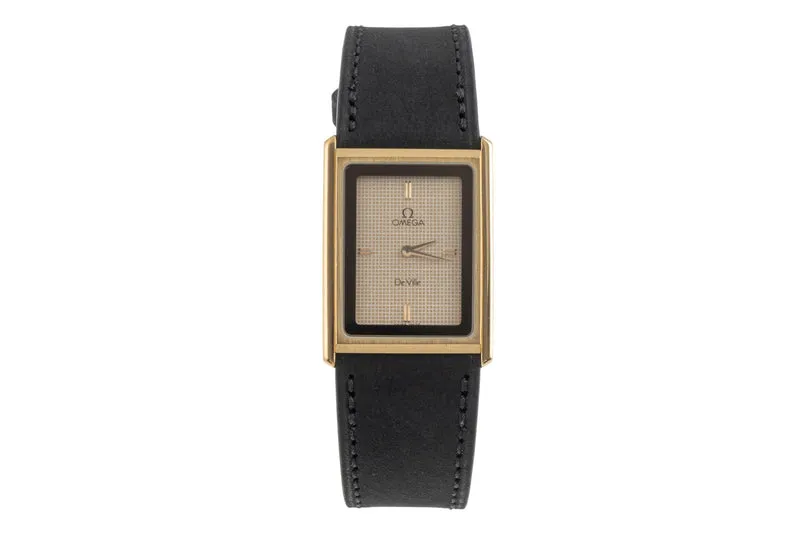 Omega De Ville gilt / steel quartz men's watch 191.0186 Vintage [2504851]