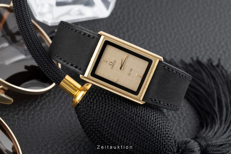 Omega De Ville gilt / steel quartz men's watch 191.0186 Vintage [2504851]