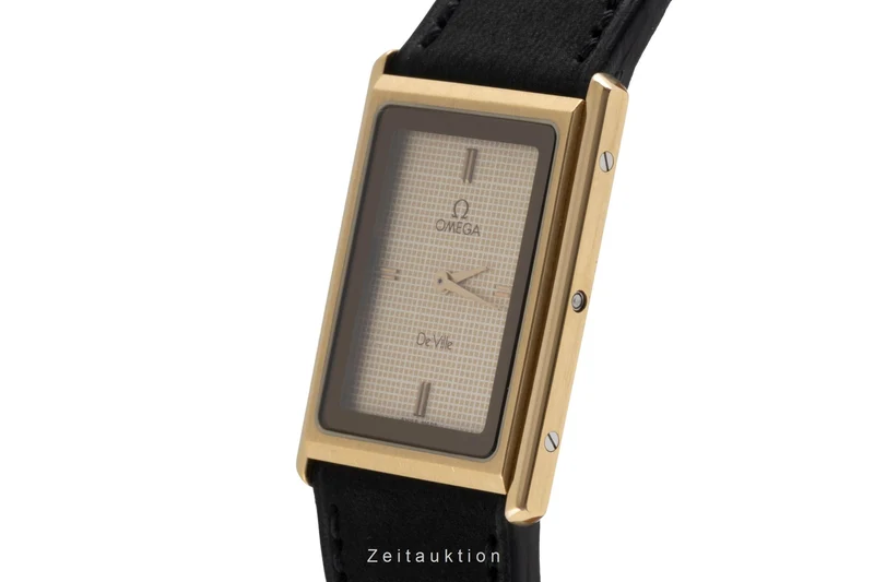 Omega De Ville gilt / steel quartz men's watch 191.0186 Vintage [2504851]