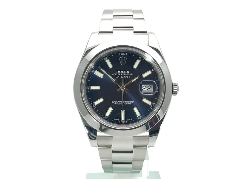 Rolex Datejust II 41 Stahl 116300 Blau Index aus 2015