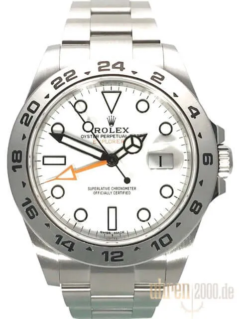Rolex Explorer II 42 Edelstahl 216570 weißes Zifferblatt aus 2017