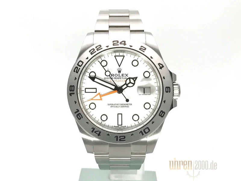 Rolex Explorer II 42 Edelstahl 216570 weißes Zifferblatt aus 2017