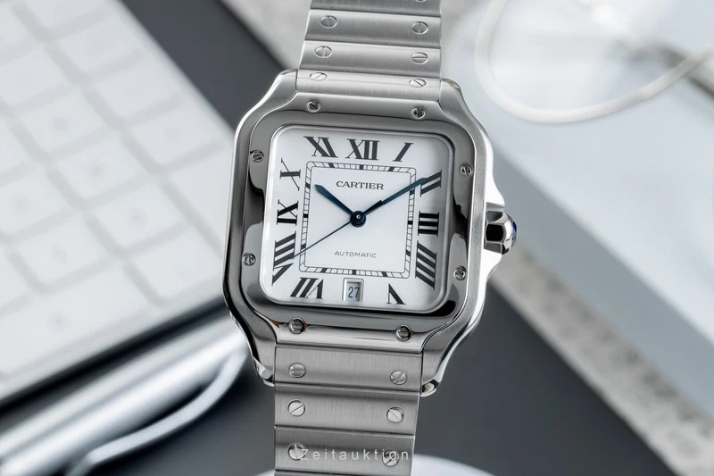 Cartier Santos steel automatic men's watch WSSA0018 LP: 8850EUR [2504674]