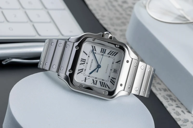 Cartier Santos steel automatic men's watch WSSA0018 LP: 8850EUR [2504674]