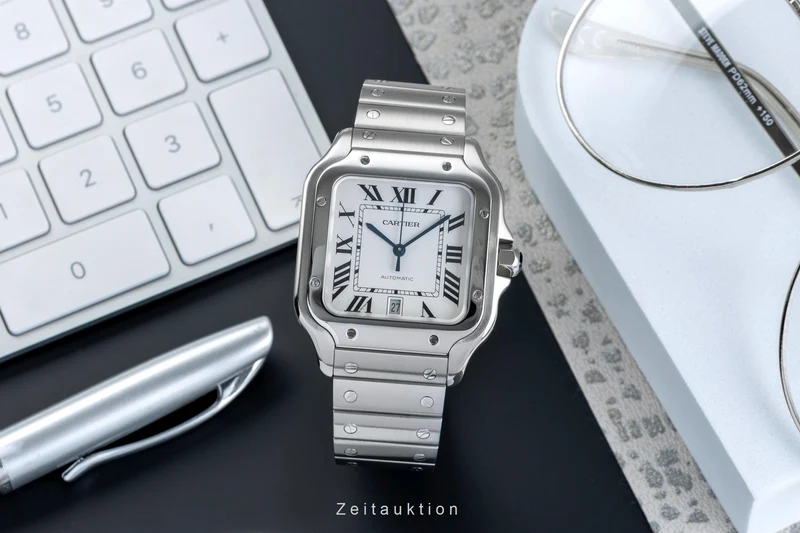 Cartier Santos steel automatic men's watch WSSA0018 LP: 8850EUR [2504674]