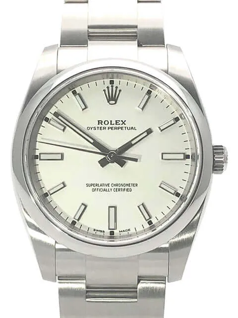 Rolex Oyster Perpetual 34 mm 114200 Weiß
