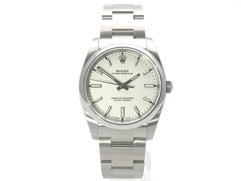 Rolex Oyster Perpetual 34 mm 114200 Weiß