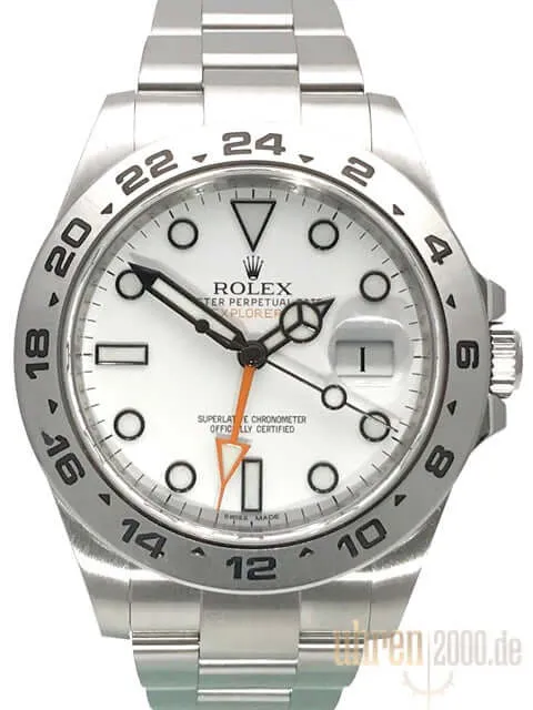 Rolex Explorer II 42 Edelstahl 216570 weißes Zifferblatt aus 2013