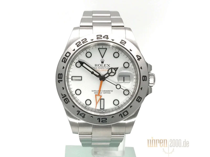 Rolex Explorer II 42 Edelstahl 216570 weißes Zifferblatt aus 2013