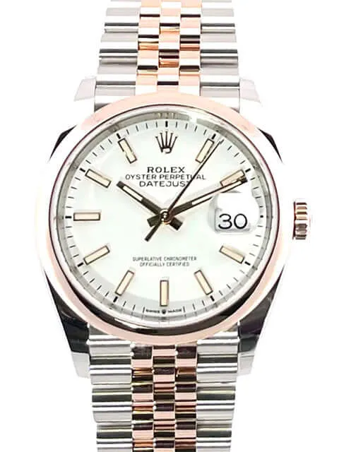 Rolex Datejust 36 126201 Weiß Index Jubile-Band