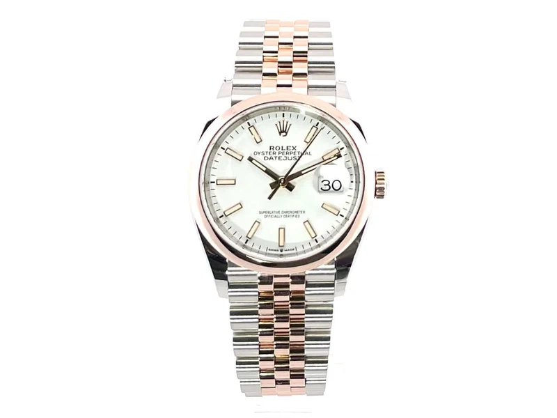 Rolex Datejust 36 126201 Weiß Index Jubile-Band
