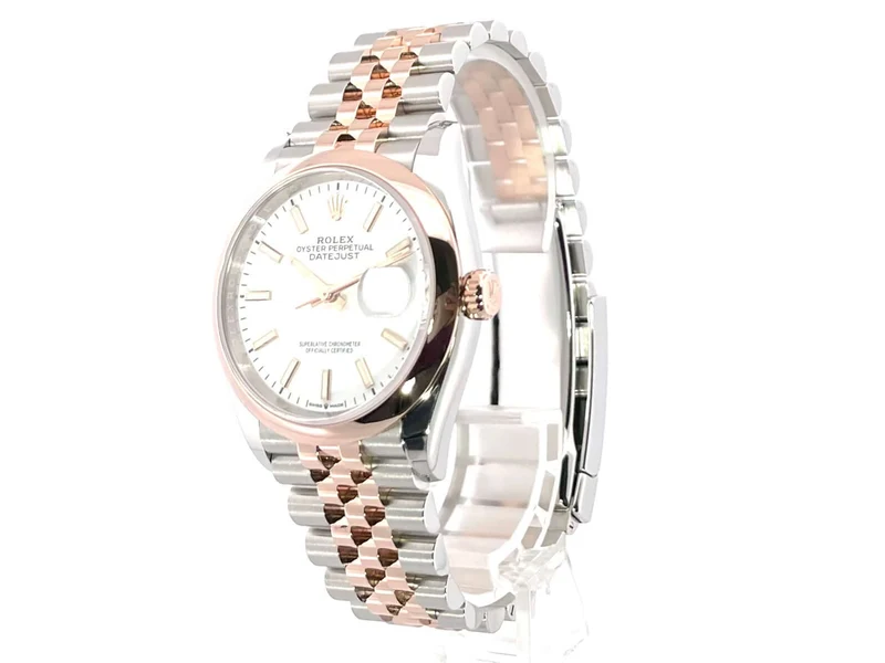 Rolex Datejust 36 126201 Weiß Index Jubile-Band