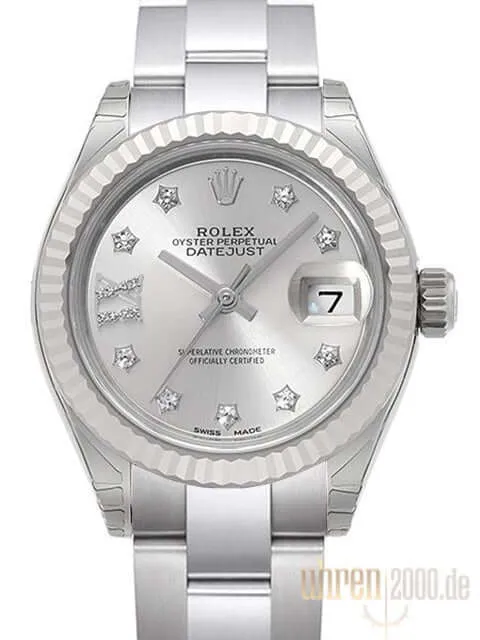 Rolex Datejust 28 279174 Silber Diamant Römisch