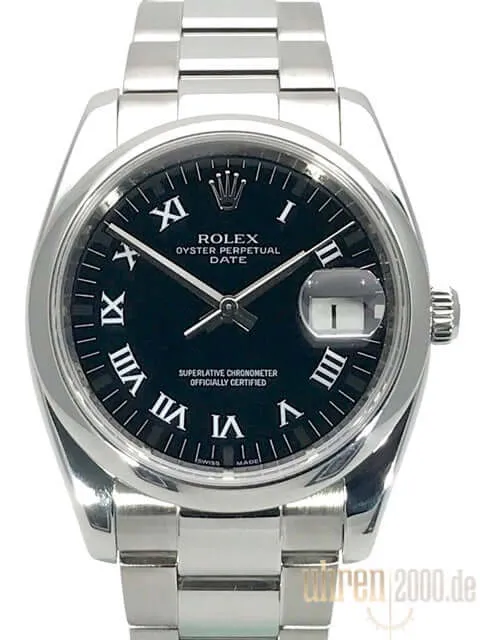 Rolex Oyster Perpetual Date 34 115200 Schwarz aus 2007