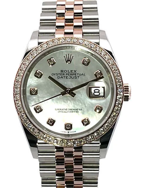 Rolex Datejust 36 126281RBR Perlmutt Diamant Jubile-Band