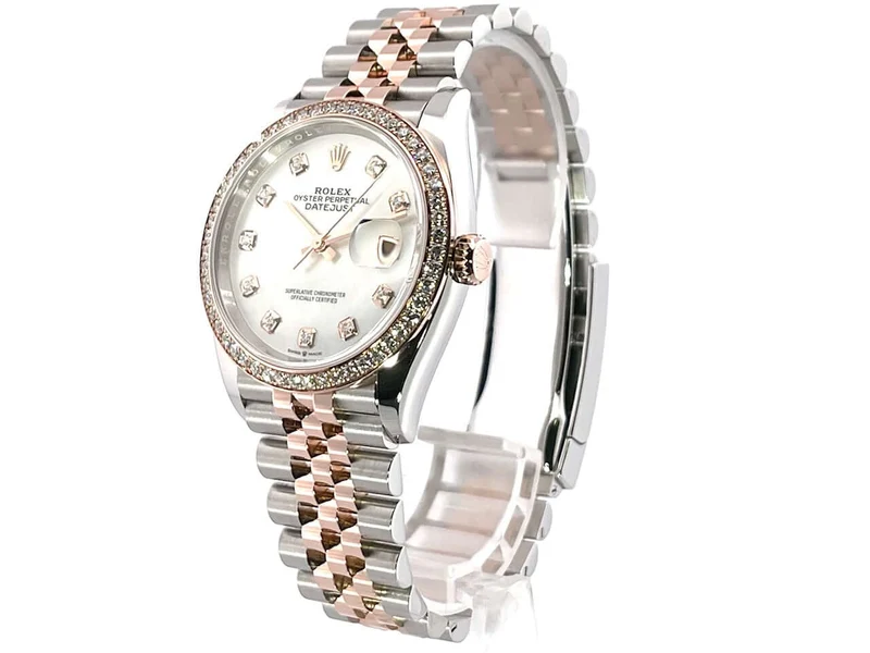 Rolex Datejust 36 126281RBR Perlmutt Diamant Jubile-Band