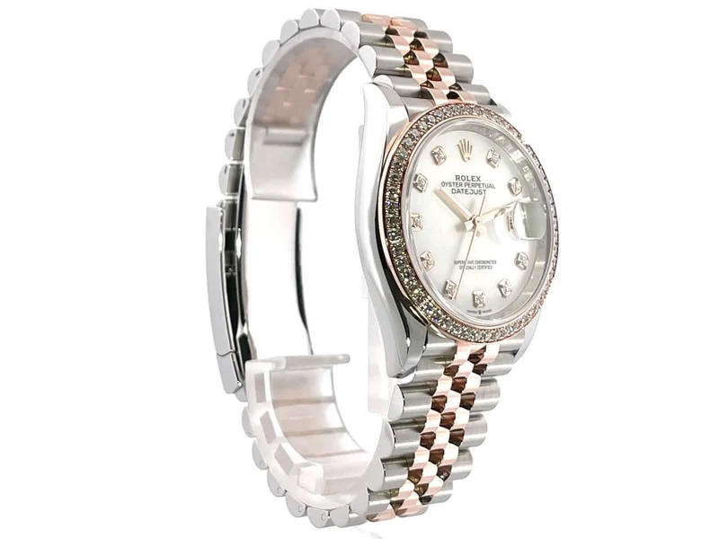 Rolex Datejust 36 126281RBR Perlmutt Diamant Jubile-Band