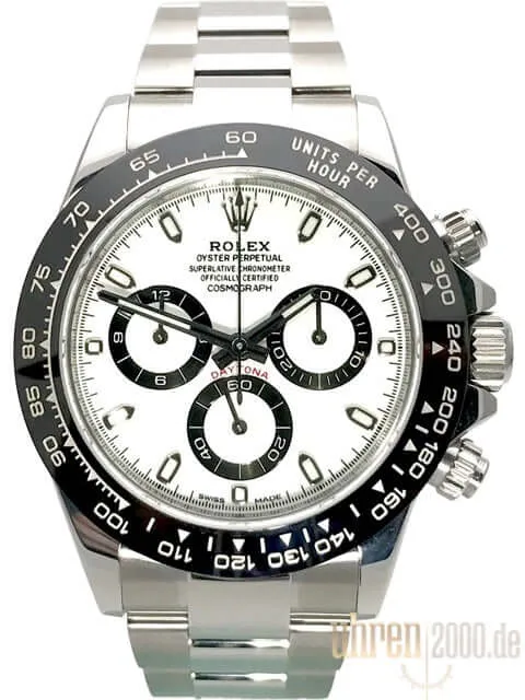 Rolex Daytona Edelstahl 116500LN Weiß aus 2016 LC100