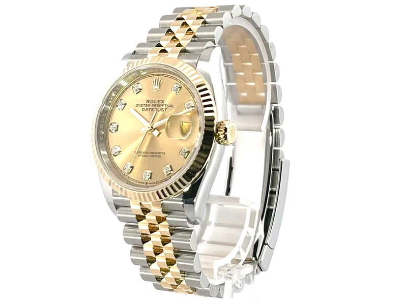 Rolex Datejust 36 126233 Champagner Diamant Jubile-Band