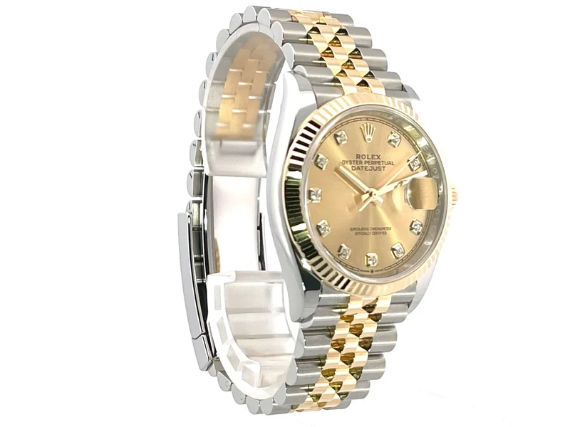 Rolex Datejust 36 126233 Champagner Diamant Jubile-Band