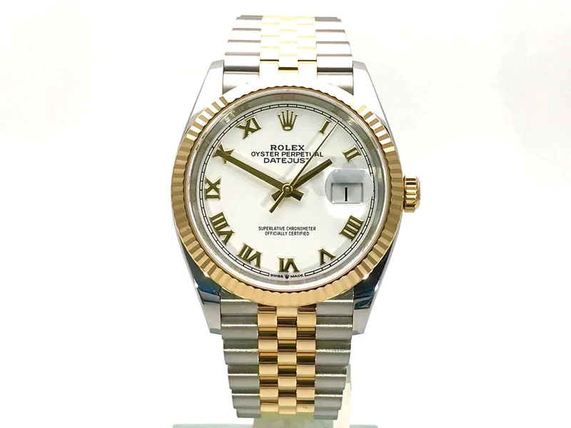 Rolex Datejust 36 126233 Weiß Römisch Jubile-Band